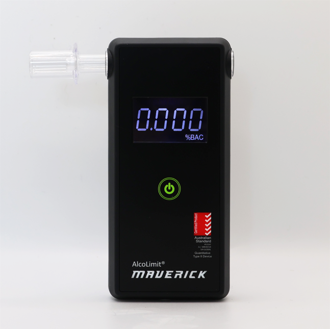 AlcoLimit Maverick Breathalyser - AS3547 Certified Fuel Cell Breath Alcohol Tester